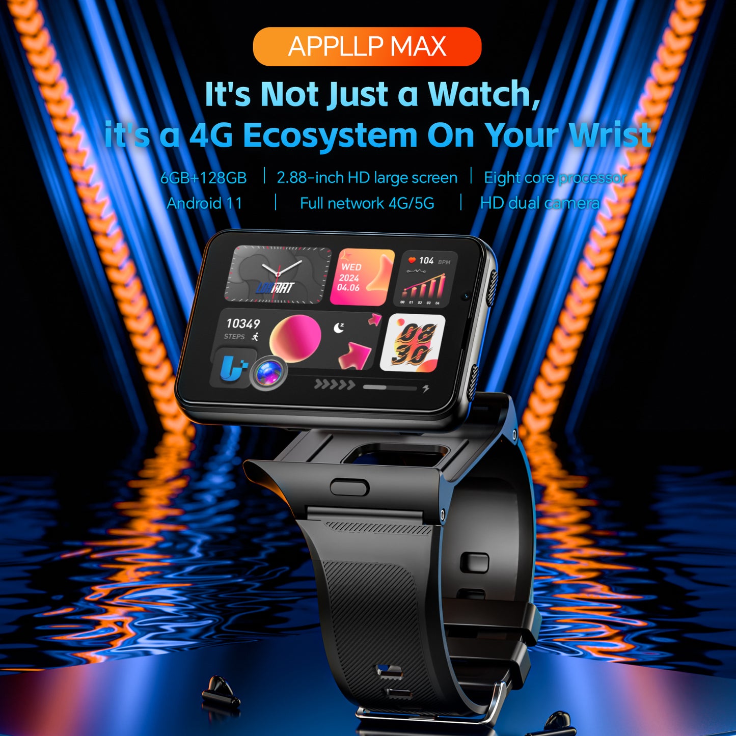 LOKMAT New APPLLP MAX Android Watch Phone Dual Camera