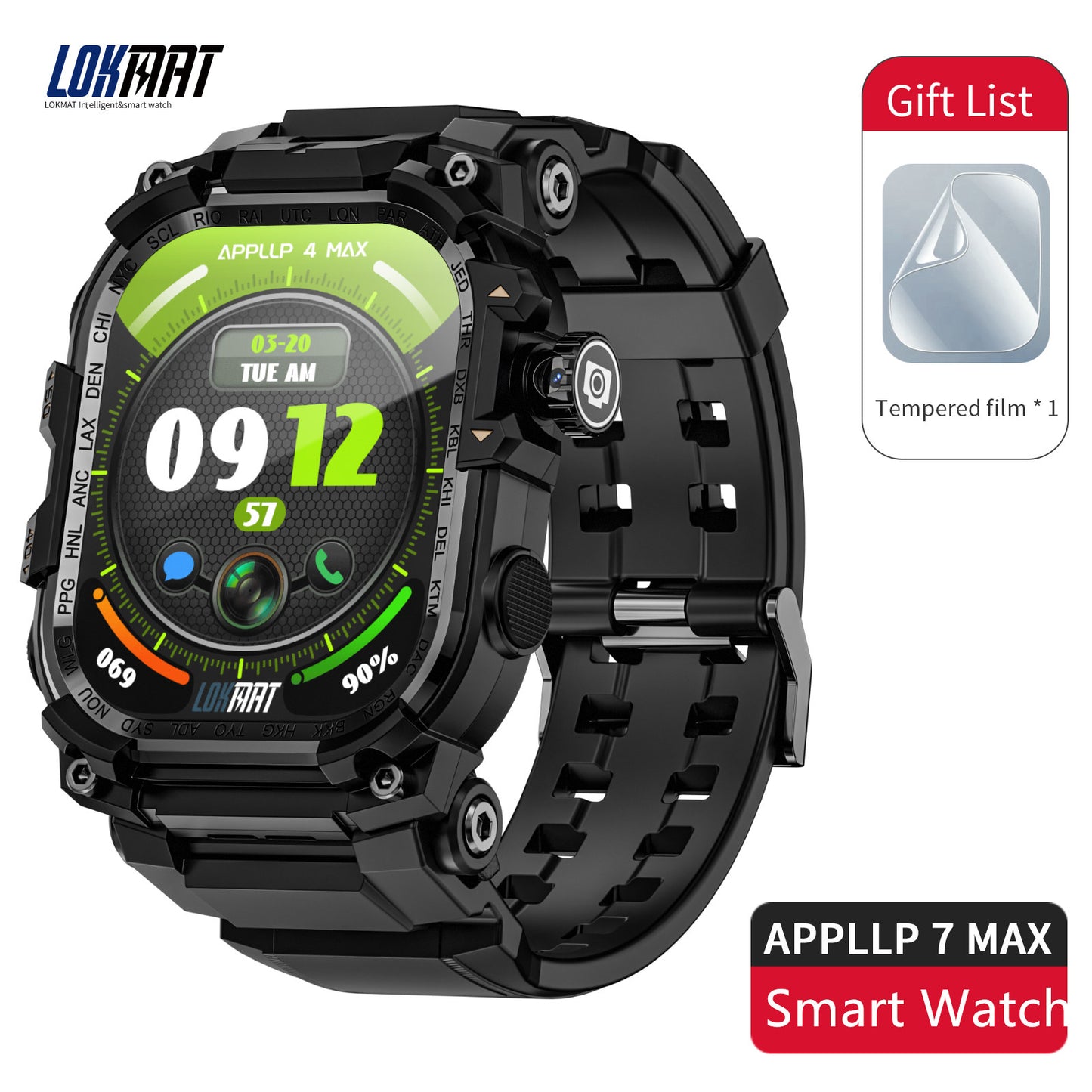 LOKMAT New APPLLP 7 MAX Android Smart Watch Phone