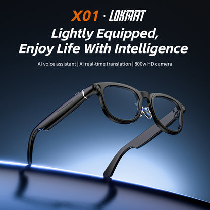 LOKMAT X01 AI Smart Glasses HD Camera with Power Bank