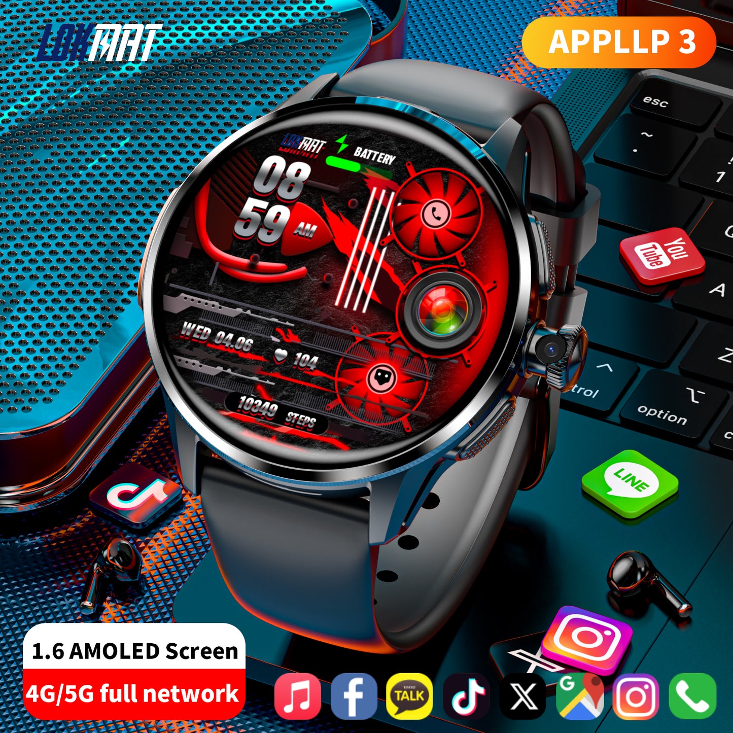 LOKMAT APPLLP 3 Android Smart Watch Phone