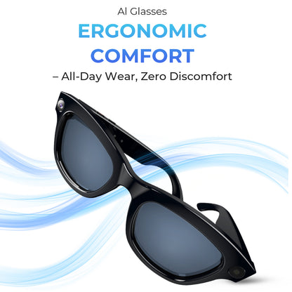 LOKMAT AI Smart Glasses With 800W HD Video Record Sunglasses Wireless Calls Voice Assistant Music Player Smart Glasses