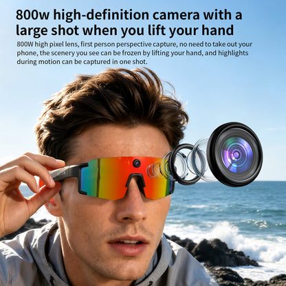 LOKMAT M14 Sport Outdoor Smart Glasses with Ai Function Camera Riding Glass