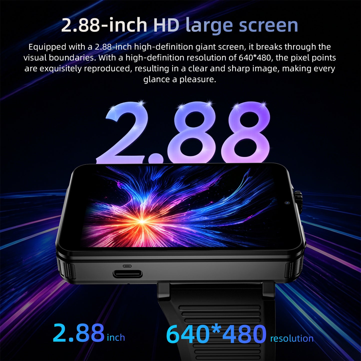 LOKMAT APPLLP 9 MAX Android 15 System 4G Wifi Watch Phone Dual Camera Type-C Charging Port Innovation Bluetooth Calls Function