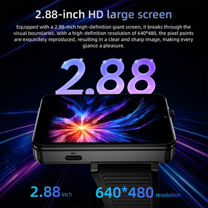 LOKMAT APPLLP 9 MAX Android 15 System 4G Wifi Watch Phone Dual Camera Type-C Charging Port Innovation Bluetooth Calls Function
