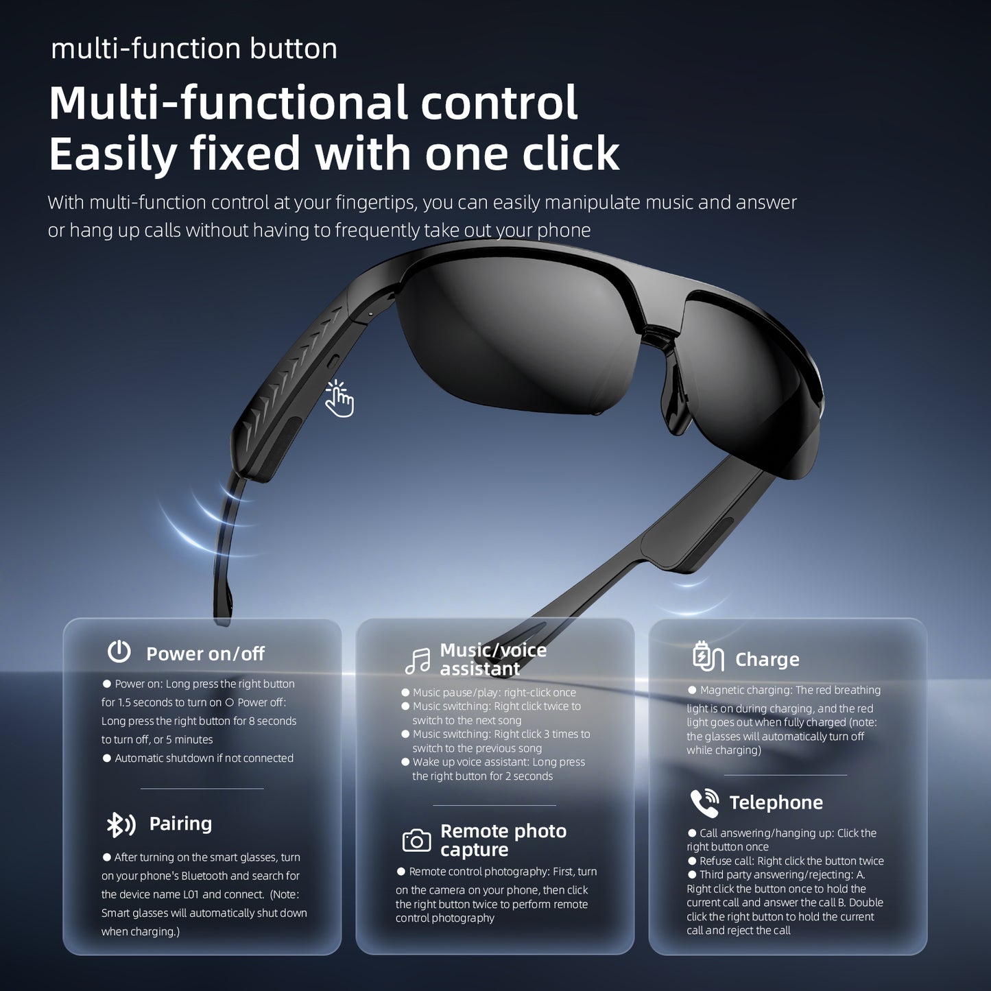 LOKMAT L01 Audio Smart Glasses