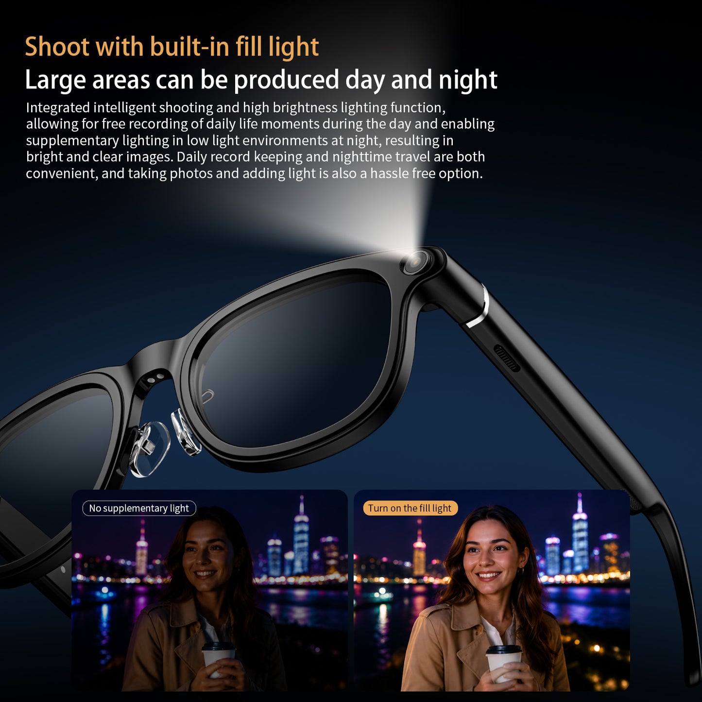 LOKMAT X01 AI Smart Glasses HD Camera with Power Bank