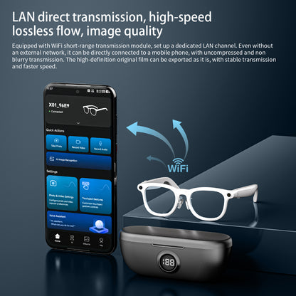 LOKMAT X01 AI Smart Glasses HD Camera with Power Bank