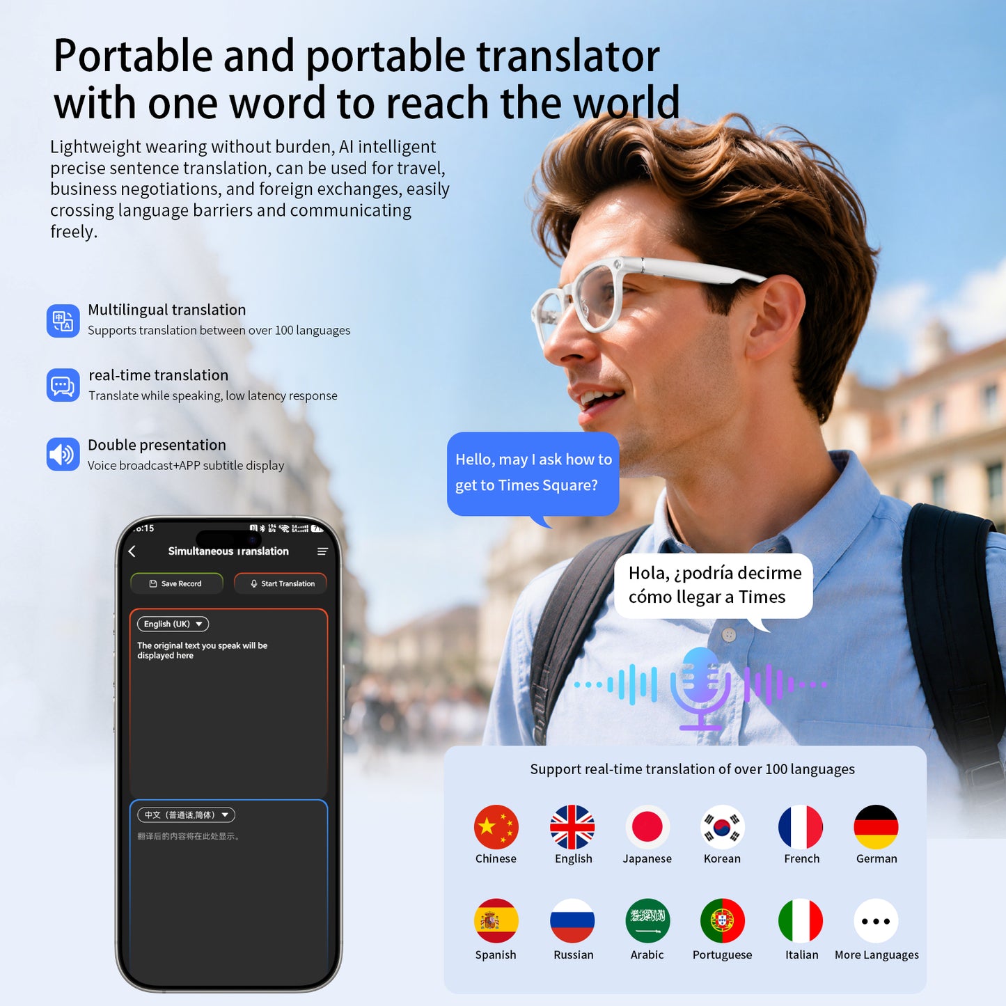 LOKMAT X01 AI Smart Glasses HD Camera with Power Bank