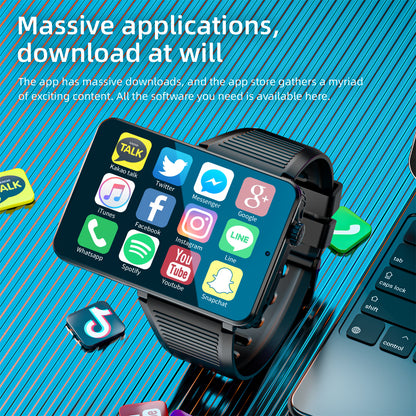 LOKMAT APPLLP 9 MAX Android 15 System 4G Wifi Watch Phone Dual Camera Type-C Charging Port Innovation Bluetooth Calls Function