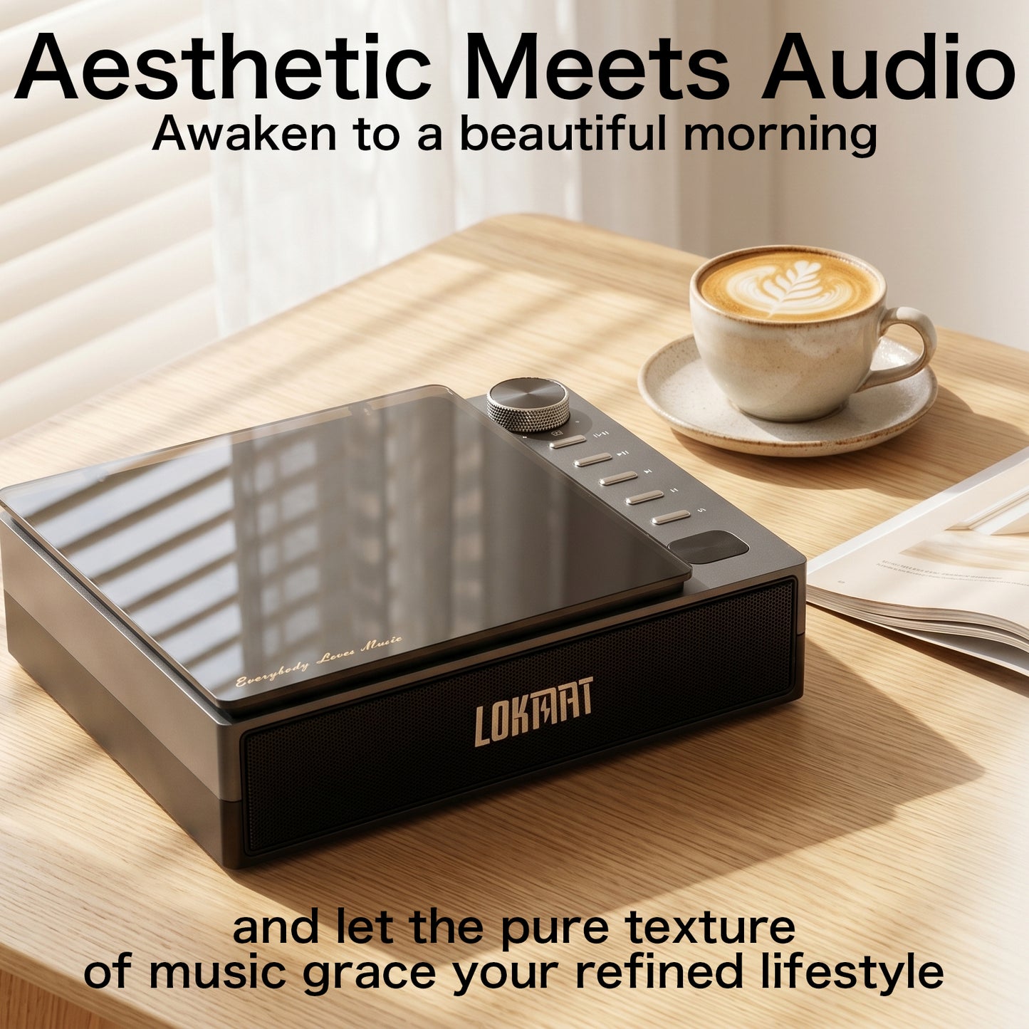 LOKMAT HIFI Portable CD Player All in One Music Player