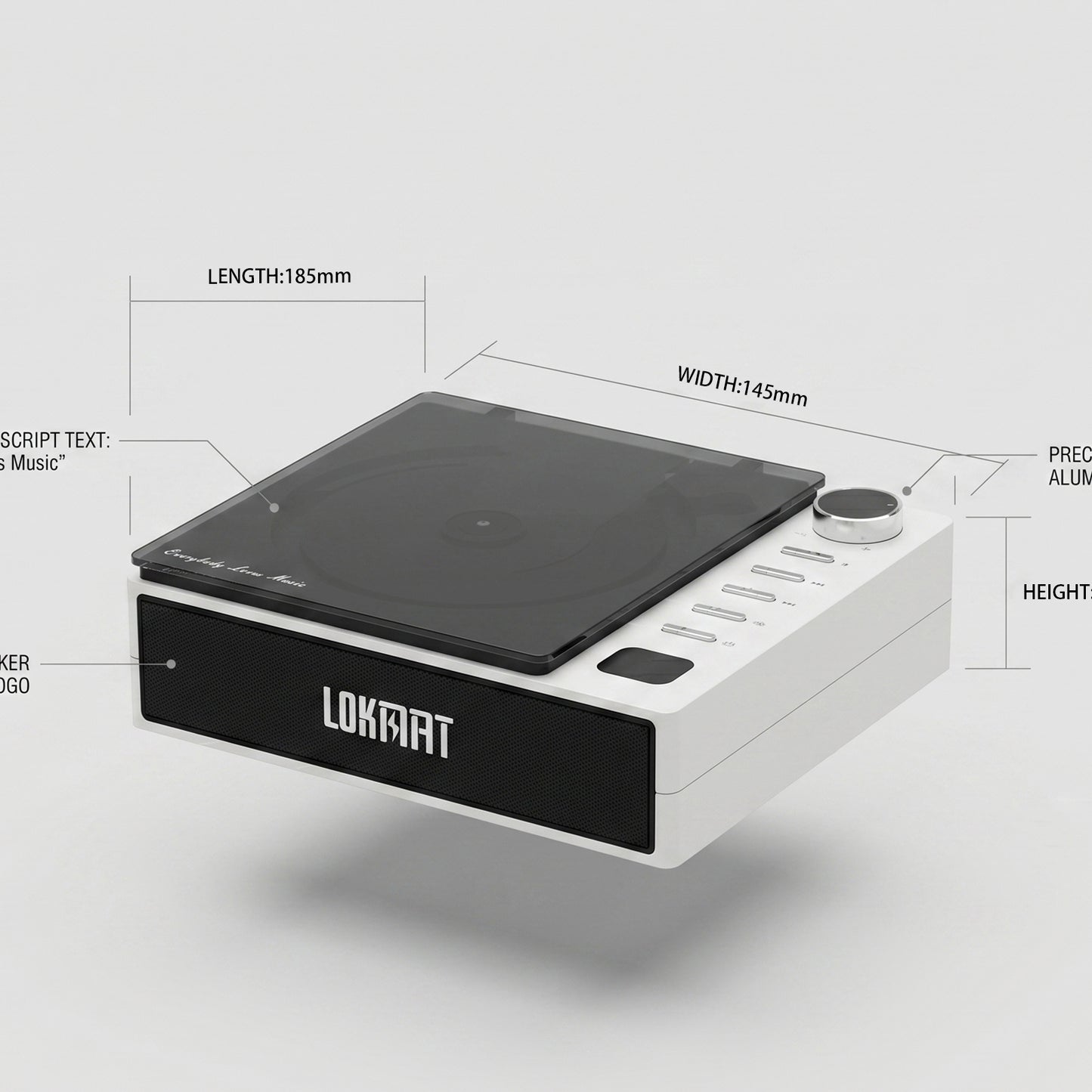 LOKMAT HIFI Portable CD Player All in One Music Player