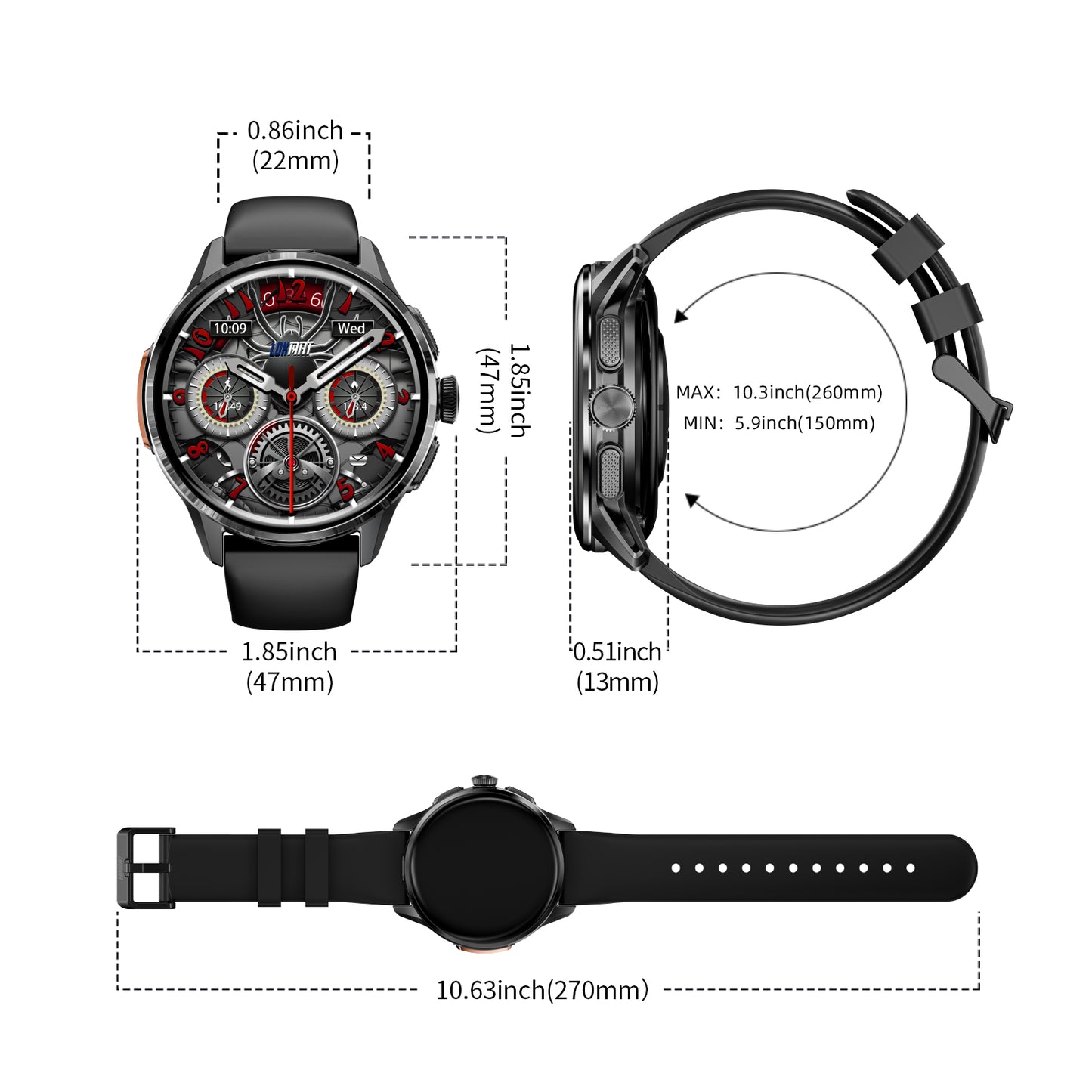LOKMAT APPLLP 3 Android Smart Watch Phone