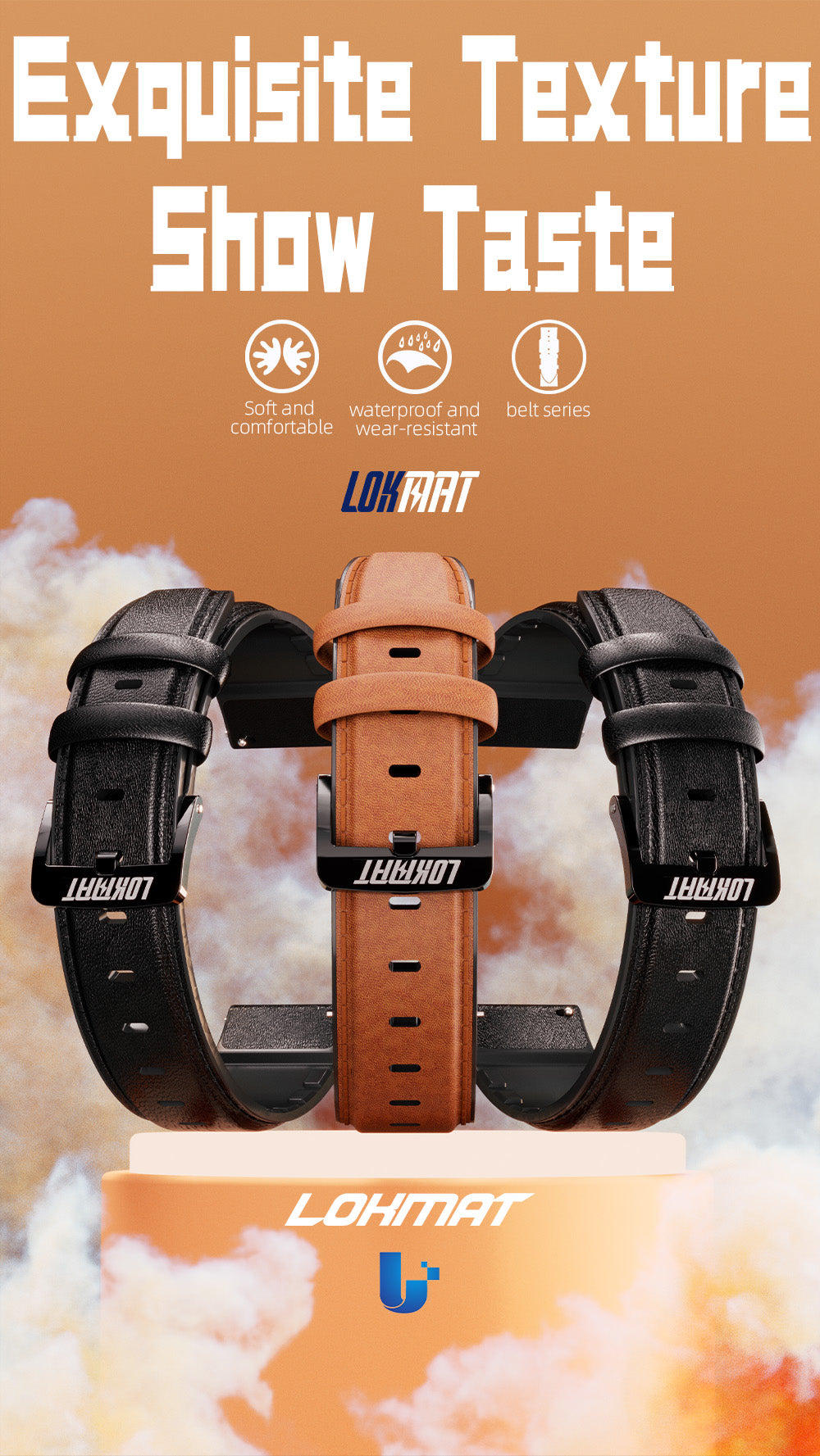 LOKMAT Universal Leather Strap Bracelet - 22mm