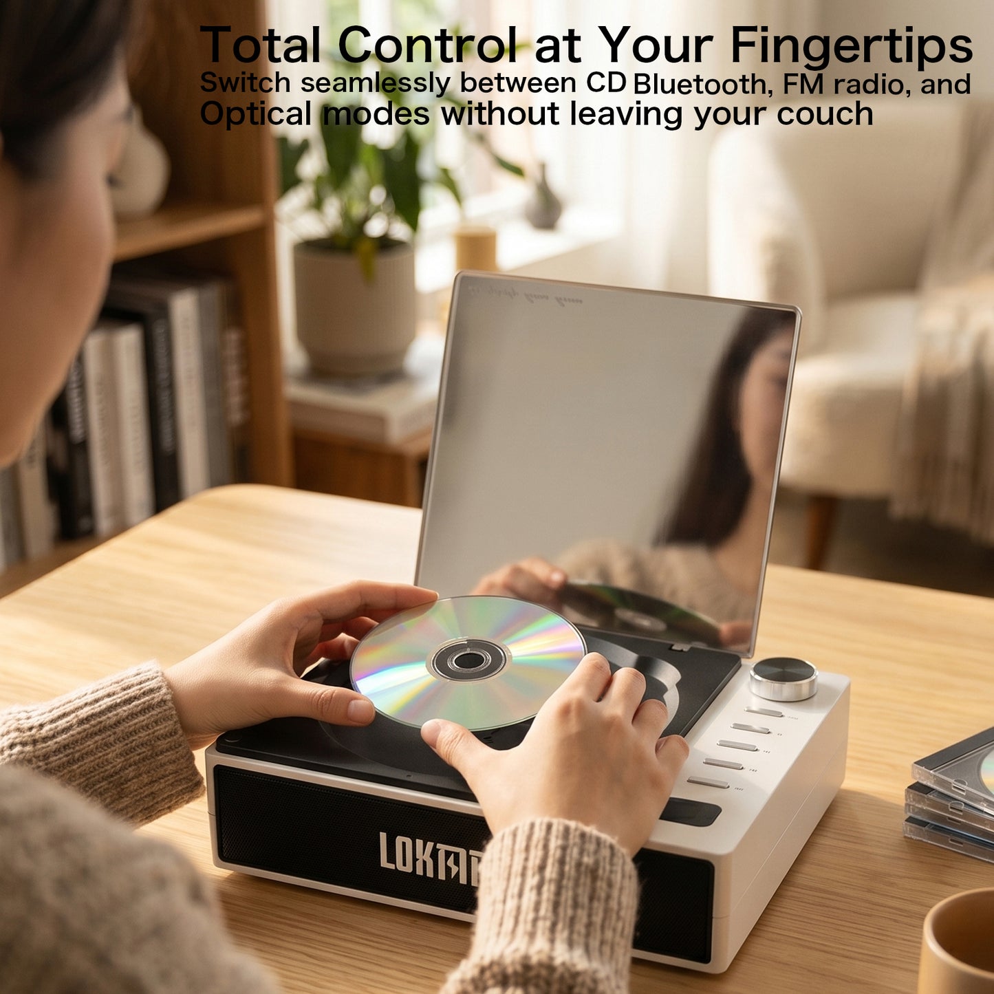 LOKMAT HIFI Portable CD Player All in One Music Player