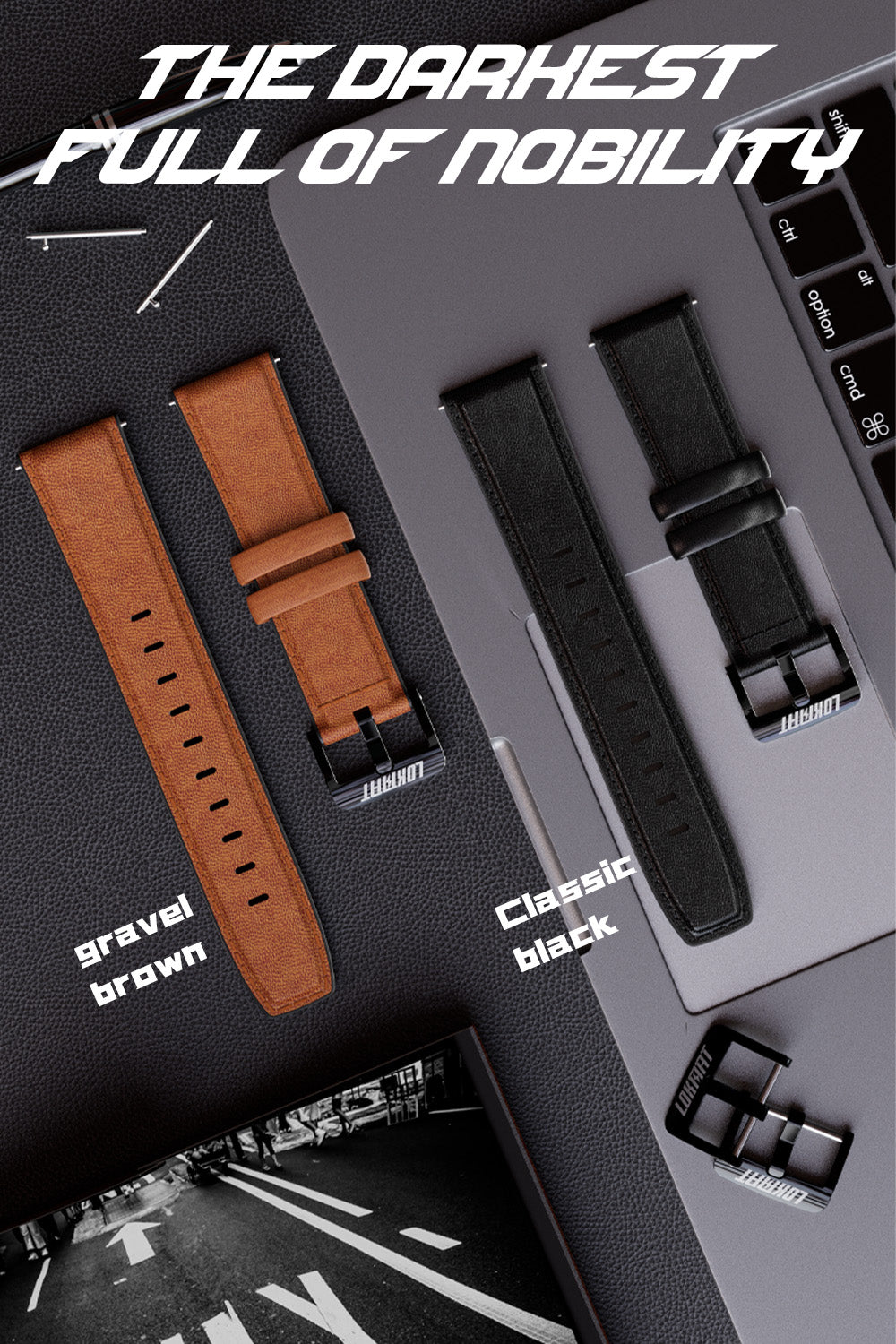 LOKMAT Universal Leather Strap Bracelet - 22mm
