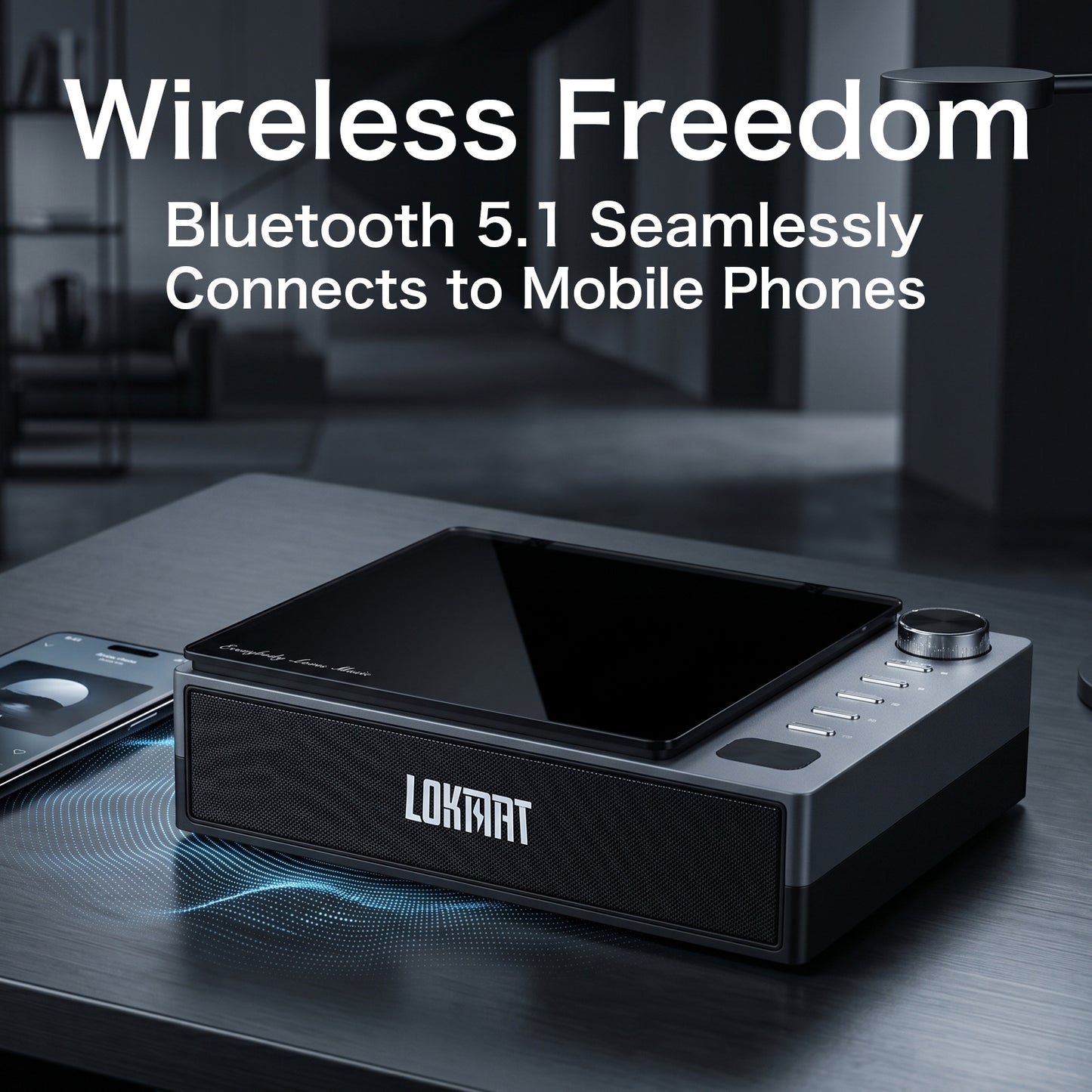 LOKMAT HIFI Portable CD Player All in One Music Player