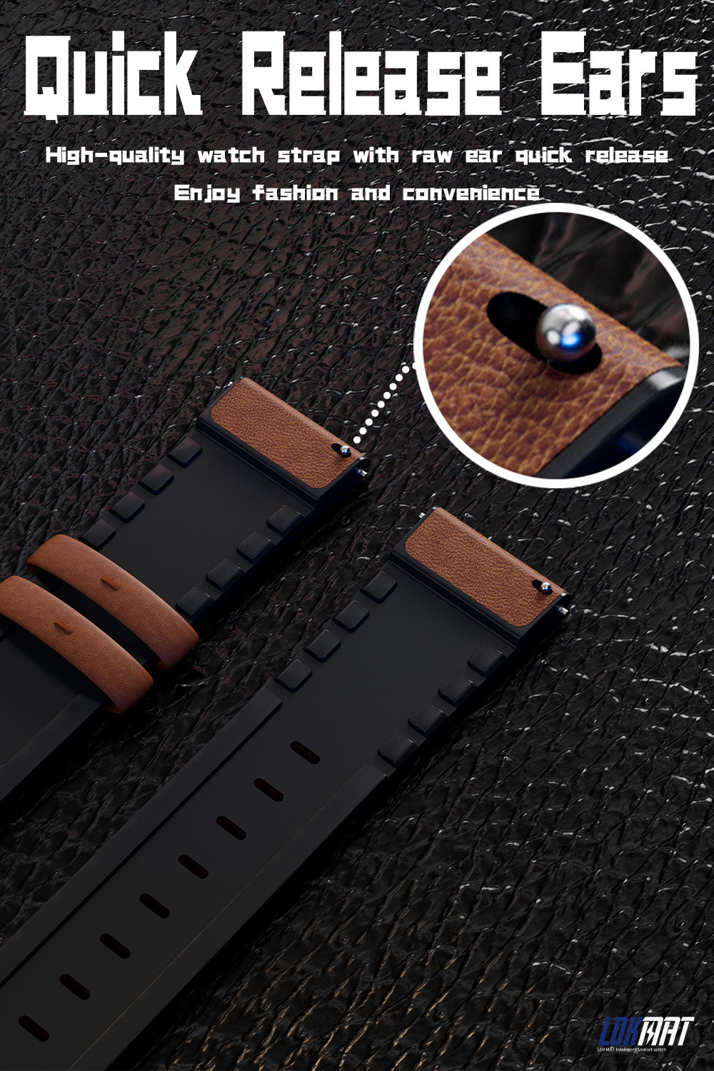 LOKMAT Universal Leather Strap Bracelet - 22mm