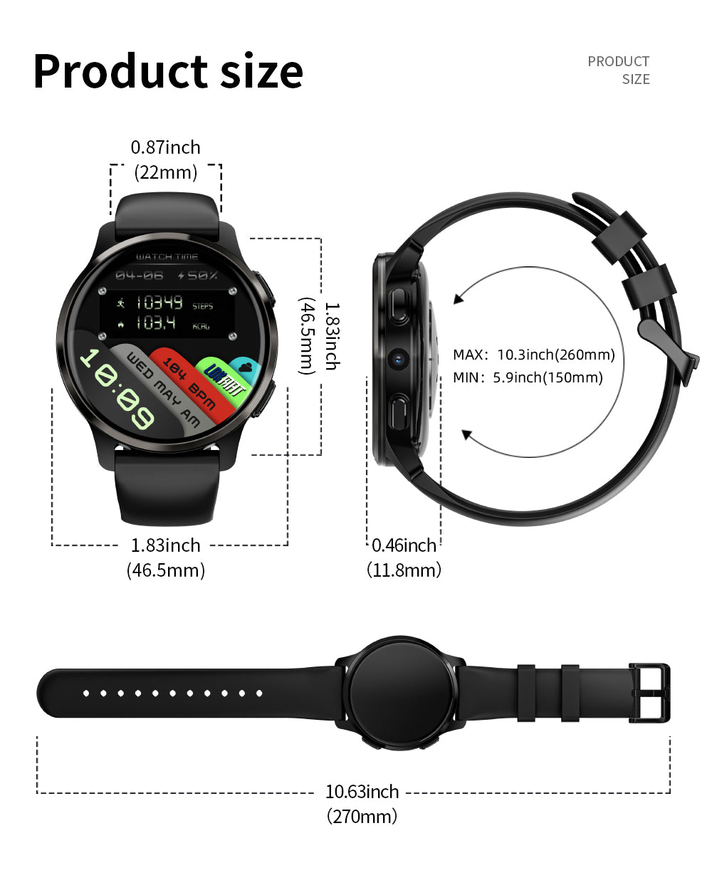 LOKMAT New APPLLP 2 Android Smart Watch 1.508 inch Amoled Screen