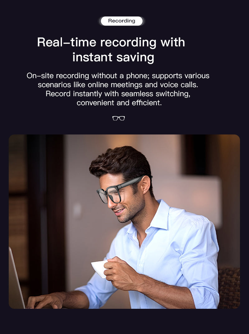 LOKMAT AI Smart Glass 800W HD Camera AI Translation