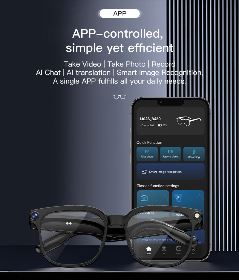 LOKMAT AI Smart Glass 800W HD Camera AI Translation