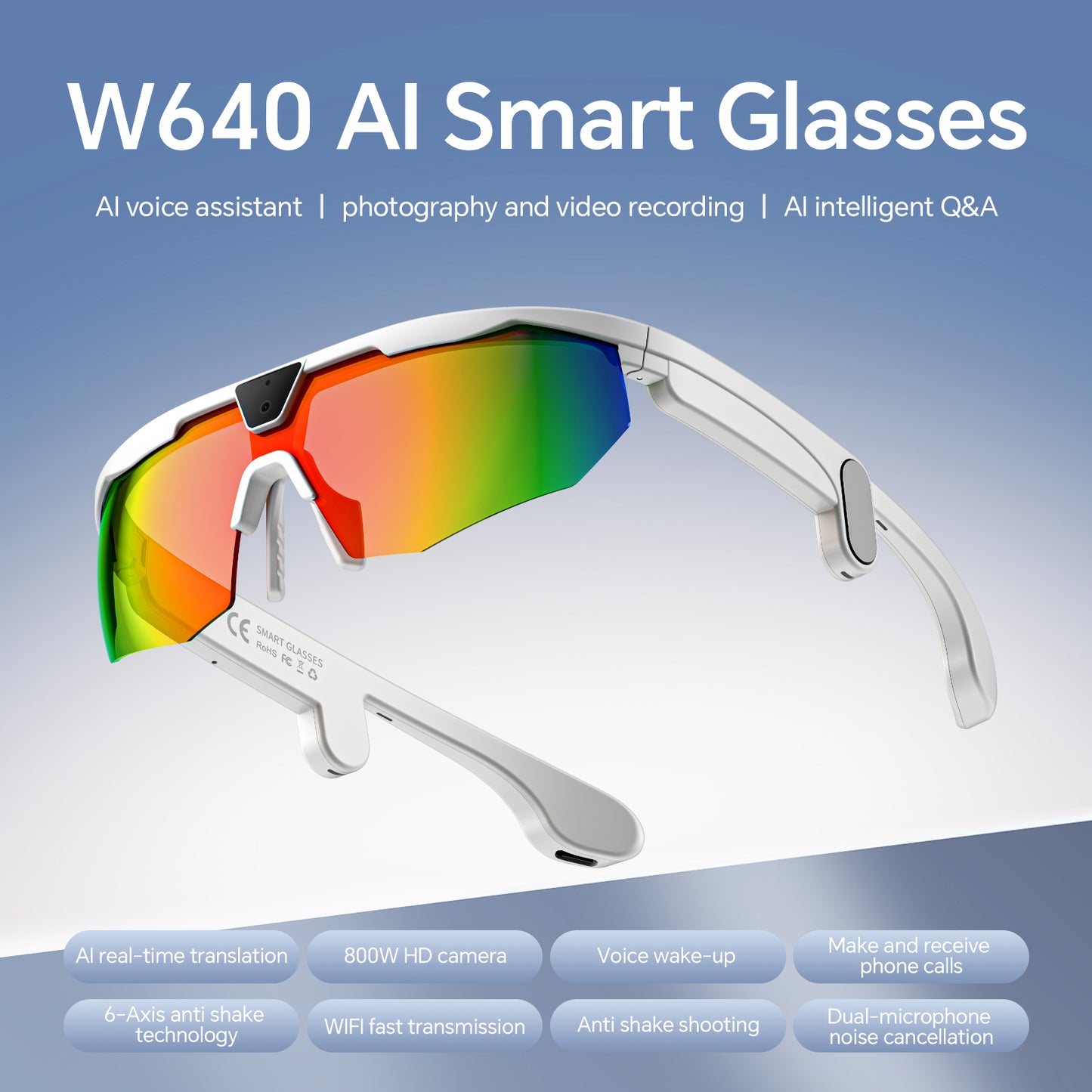 LOKMAT W640 Sport Smart Glasses with Camera